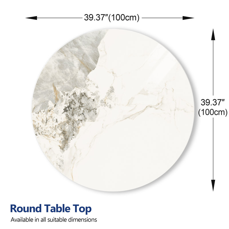 Plateau de table 39 po, H 0,43 po x L 39,37 po x l 39,37 po