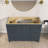 Solid Wood 48" Single Bathroom Vanity Base Only In Navy Blue