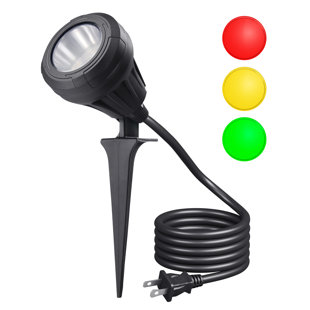  Lumière de paysage imperméable pour cour avec 3 lentilles supplémentaires (rouge, vert, jaune)