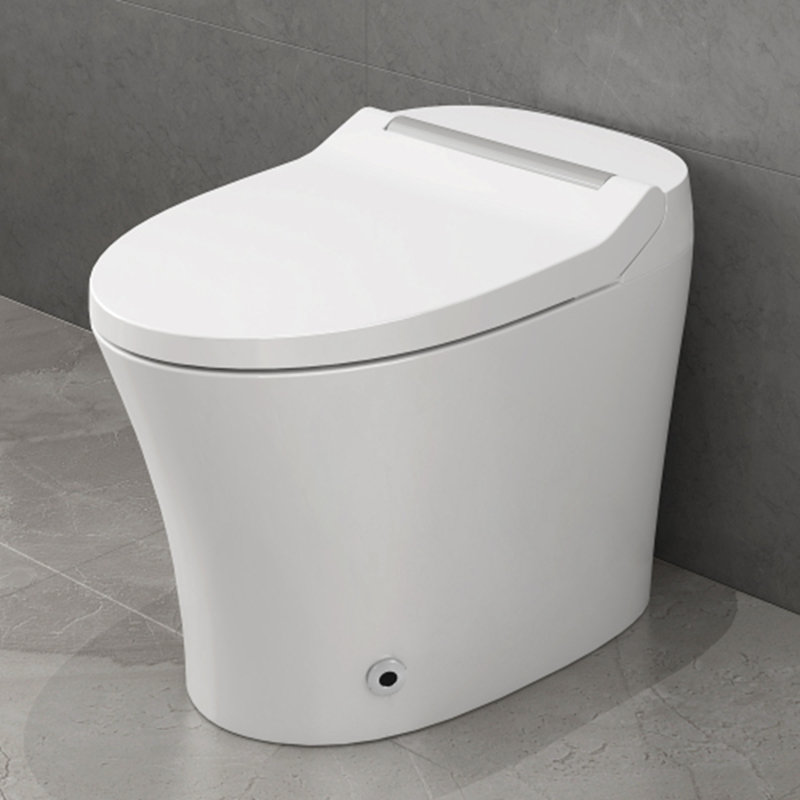 Toilette intelligente avec siège chauffant, chasse automatique et double chasse d'eau, capteur de pied, veilleuse