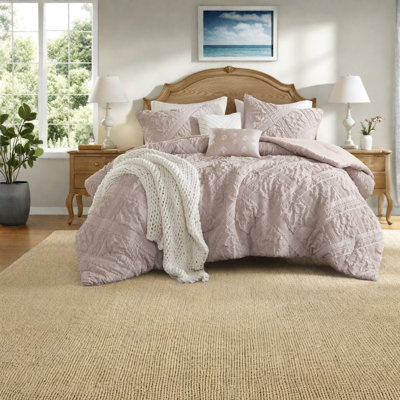 Ensembles de literie de luxe en jacquard rose de luxe pour maison contemporaine