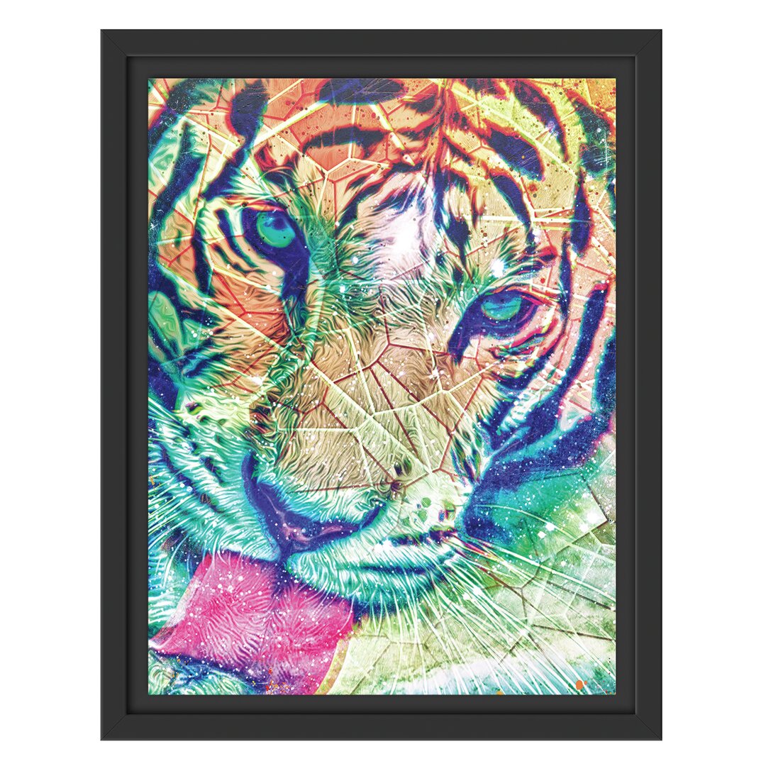 Gerahmtes Wandbild Tigers-vibe black