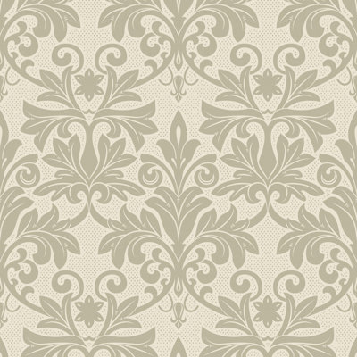 Rococo Relief - Champagne Wallpaper