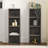 8-Tier Media Tower Rack, CD DVD Slim Storage Cabinet With Adjustable Shelves, Tall Narrow Bookcase Display Bookshelf For Home Office,Multi-Functional Double-Decker Bookcase-1566828453