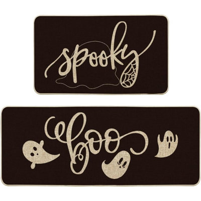 Ensemble de 2 tapis de cuisine Spooky Spider Web Ghost Boo