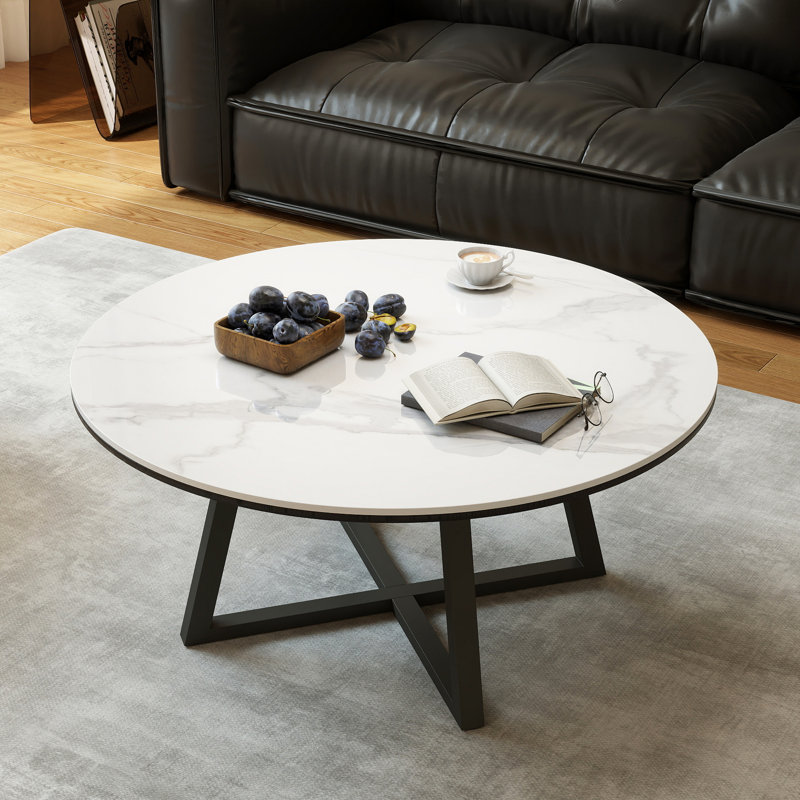 Round Sintered Stone Table Top, Match With Various Table Legs, 1.06" H x 31.49" L x 31.49" W