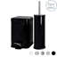 Harbour Housewares - 3L Mismatched Bathroom Bin & Brush Set - Stainless Steel Bin & Cleaning Brush-1646478172