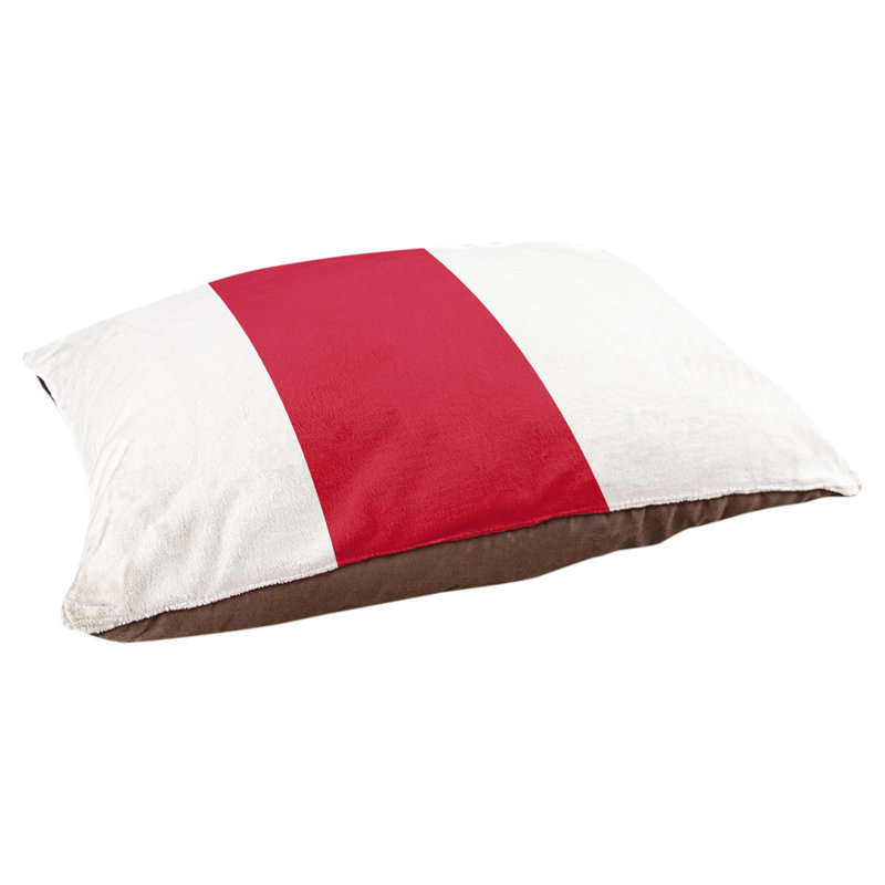 Coussin Designer, Moyen (L 30 po x l 40 po), Blanc / Rouge