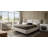 Leandro Low Profile Eastern King Bed In Clarkson Sand Fabric W/ Black Metal Leg-111531980
