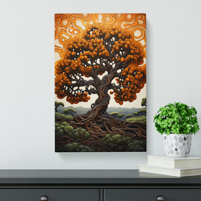 Oak Tree Contemporary - Wrapped Canvas
