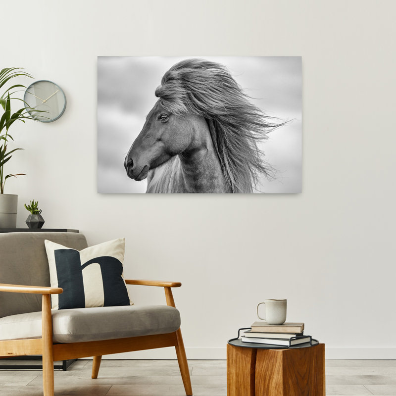 Art mural abstrait contemporain "Blowing In The Wind", H 24 po x l 36 po