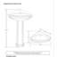 Lavabo de salle de bain ovale en céramique avec trop-plein 27 po Regent-40144933