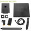 Douche de plafond de 12 pouces de style noir mat - bec de baignoire en cascade, pomme de douche carrée, douche à main, valve, installation simple et nettoyage facile
