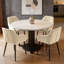 Velvet Upholstered Dining Chairs With Armrests & Diamond Tufting-931277659