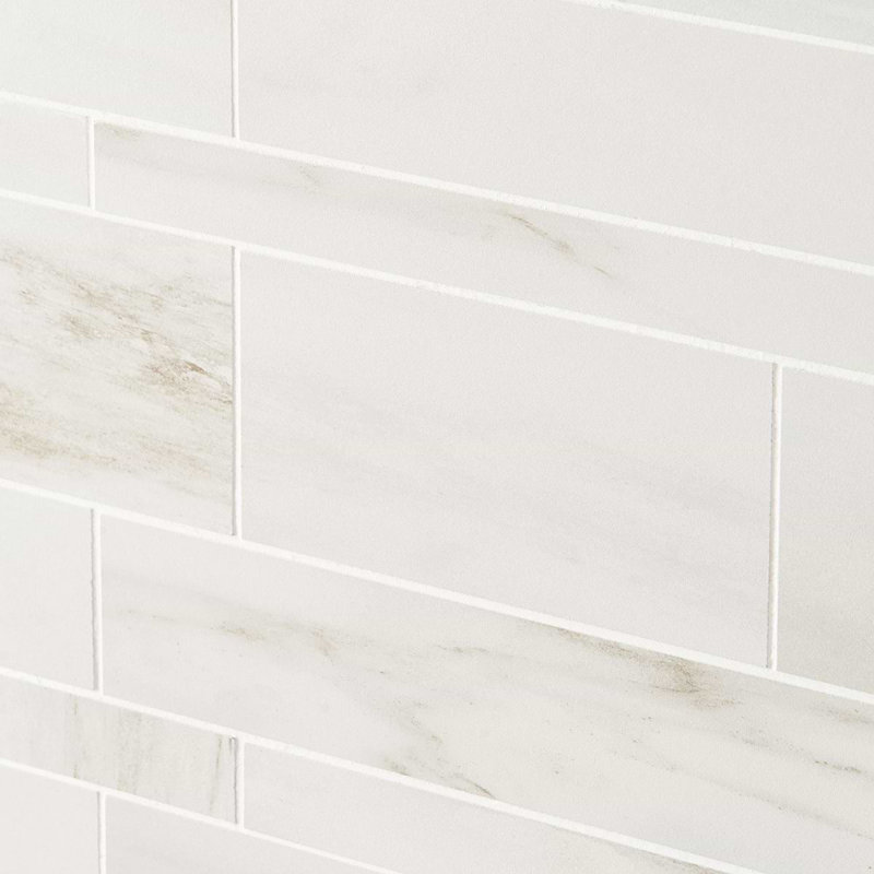 Dreamstone Railroad Porcelain Mosaic, Dolomite Snow Matte