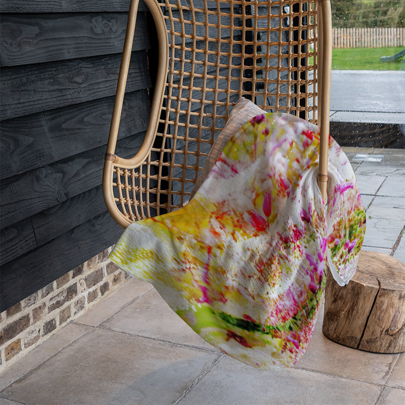 Polak Abstract Quilted Blanket, Yellow