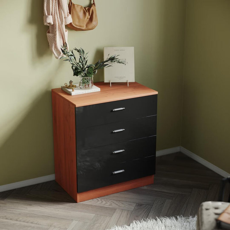 Shalicia Rectangle Accent Cabinet, Black/Walnut