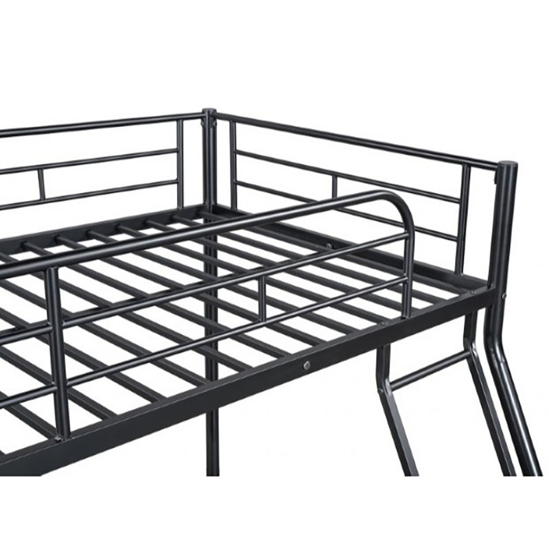 Cahffe Twin Over Full Bunk Bed, Noir