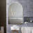 20X30 Inch Silver Metal Framed Arched Bathrrom Mirror For Wall.(W2203134107)-164780895