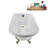 62" Streamline Clawfoot Tub,Tray,Drain, Clawfeet-101628983-102218223