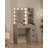 Makeup Vanity Desk with Mirror and Lights, 35 Inch Makeup Table with 4 Drawers and Built-in Power Strip, 3 Model Light Adjustable Dressing Table-51792243