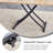 43.3" Convertible Coffee-to-Dining Table with Folding Top and Adjustable X-Lift Base-1452344787-1446065156