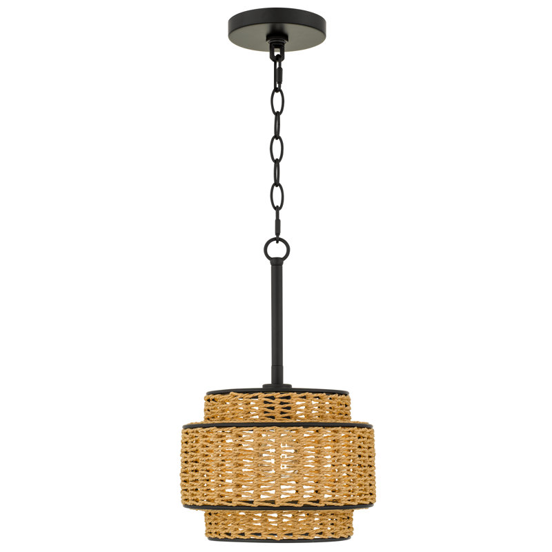 Mini-luminaire suspendu noir mat 1 lumière Teton