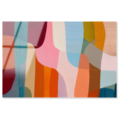 «Maroon Maze III», reproduction d'art acrylique sur toile par Art Remedy, prête à être accrochée, 30 x 20