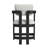  Canal Arm Counter Stool with White Fabric in Black (2 Per Carton)