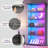 69" H Display Cabinet With Glass Doors,5-Tier Storage Cabinet With Rgb Light& Human Body Sensor-1463357176