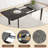 78.7 In. Gray Marble Pattern Rectangular Extendable Modern Dining Table For 6-8 With Black Metal Legs