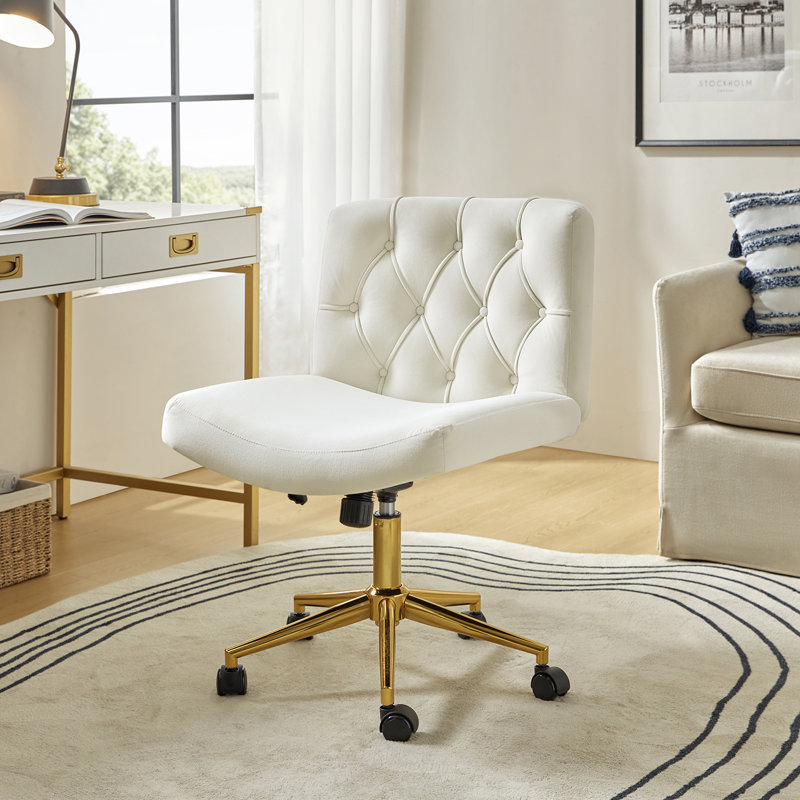 Acquanette Polyester Office Chair, Ivory