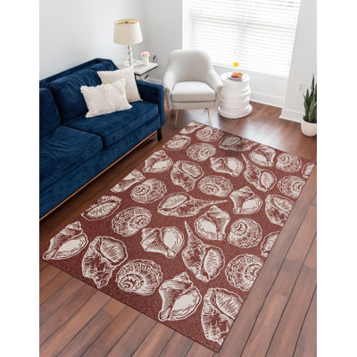 Tapis contemporain rouille et ivoire Ayton