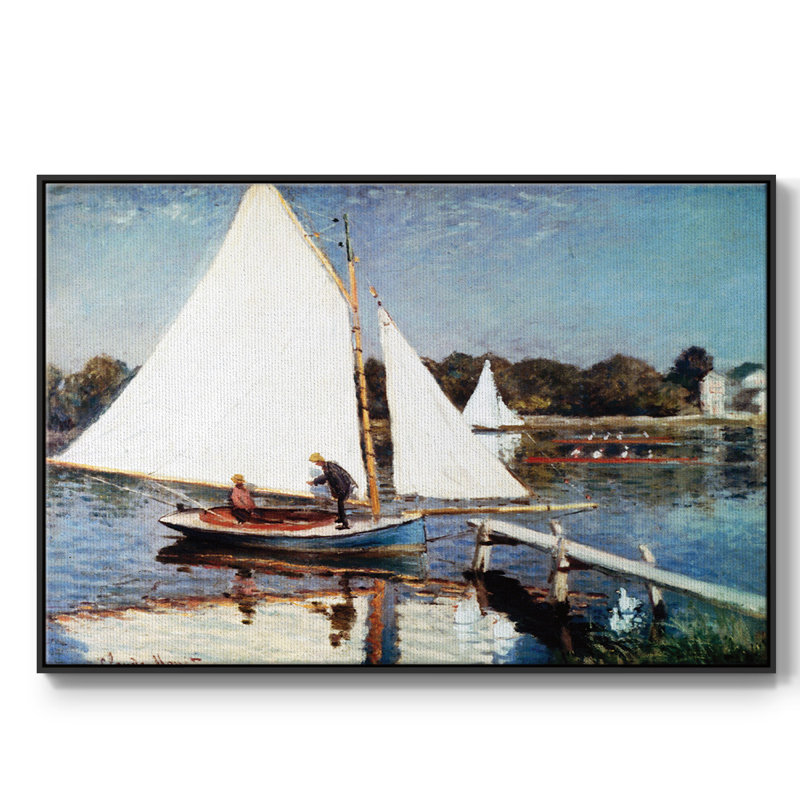 Monet sur toile, Noir, H 25 po x l 17 po x P 2 po