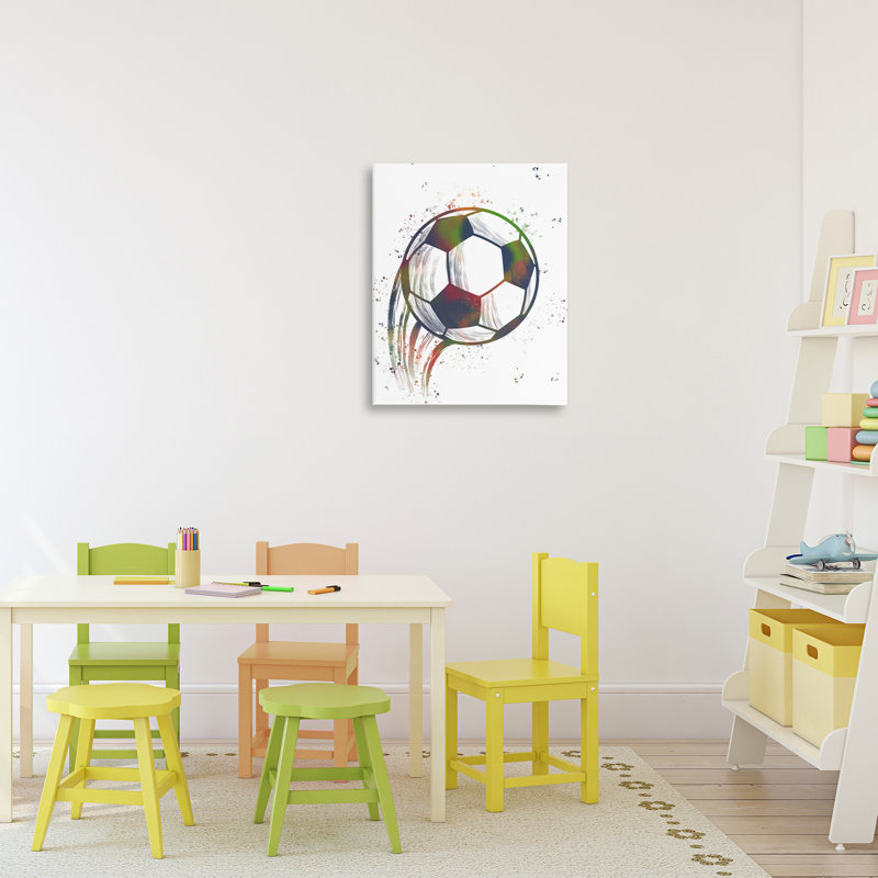 Toile de ballon de soccer Splatter, conception de Marcus Prime, H 20 po x l 16 po