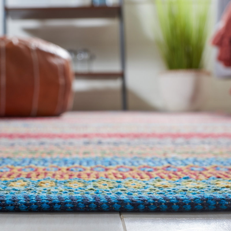 Indyana Flat Weave Cotton Geometric Rug, Rectangle 4' x 6'