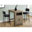 Taupe Brown Laminate 48" Rectangular Dining Table, Counter Height, Small Kitchen With Storage, Contemporary Look Storage
