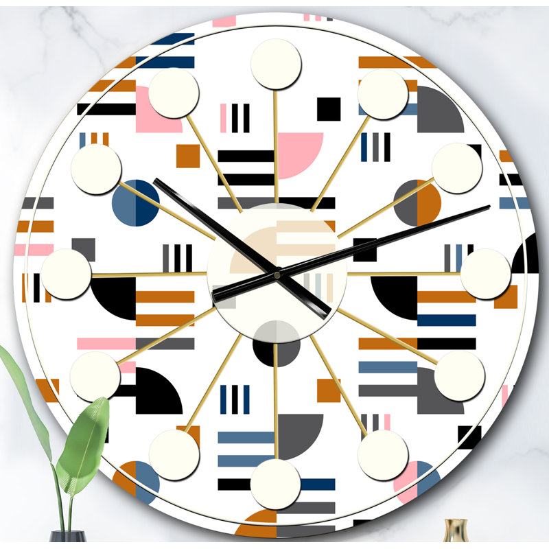 Horloge murale rétro Mid-Century, Surdimensionné