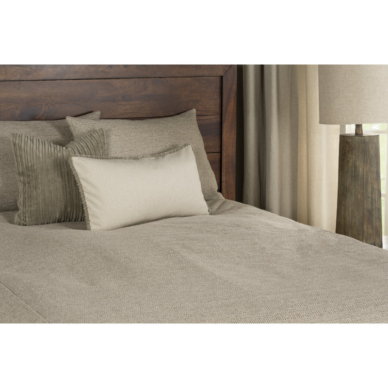 Adventure Tweed Duvet Cover & Insert Set, Cal King Duvet Cover & Insert +2 Shams +2 Pillows, Brown