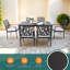 Table de patio moderne avec lattes alternantes Keagan