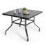 Outdoor Square 94 cm Iron Dining Table with 4 cm Parasol Hole