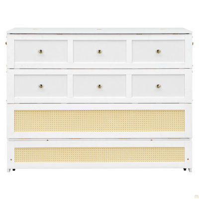 Full Size Murphy Bed with Large Drawers