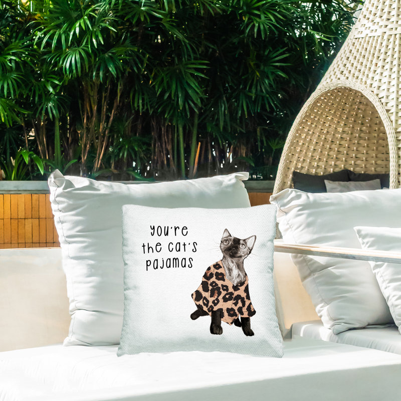 Coussin d'extérieur "You Are The Cat's Pyjamas" par Daphne Polselli