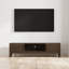 Meuble télé basse en bois massif de style Mid-Century pour téléviseur de 80 po ou moins Harper