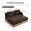Comfy Chenille Leopard Print Loveseat Sofa-1877112208