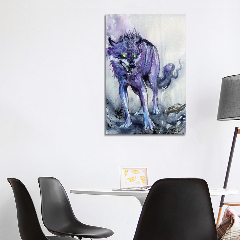 Fever Wolf 1 Piece Wrapped Canvas Painting, 101.6 cm H x 66.04 cm W x 1.91 cm D
