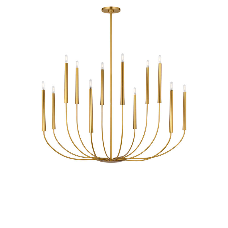 Lustre Lois, Laiton bruni, H 91,13 po x l 48 po x P 48 po, 12