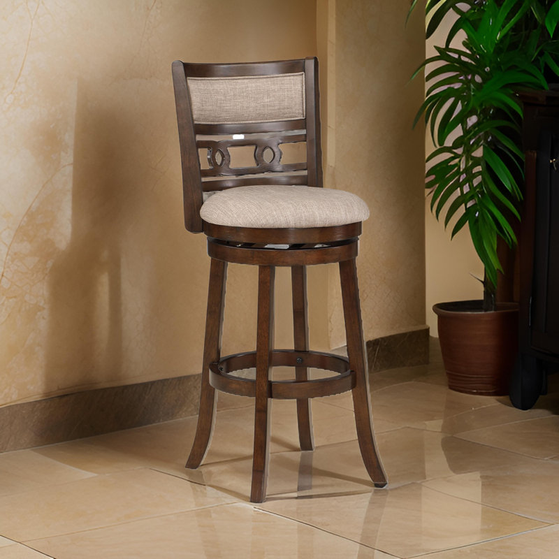 Gary Swivel Upholstered Counter Stool, Tabouret de bar (siège d'une hauteur de 29 po)