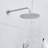 Bathroom Matte Black Shower Head - 10-Inch With 5-Spray Handheld And Slide Bar Wall Mounted Faucet System For Bath