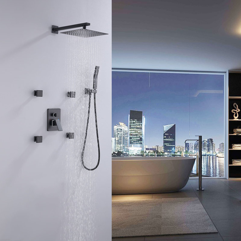 Système de douche complet avec valve brute